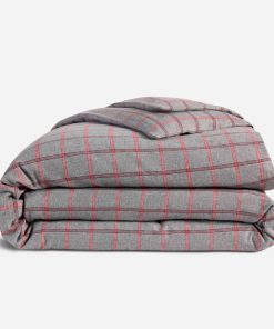 Herringbone Plaid Flannel Duvet Cover - Last Call