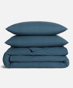 Textured Windowpane Duvet Set