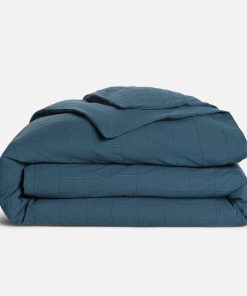 Textured Windowpane Duvet Cover