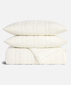 Washed European Linen Quilt Set