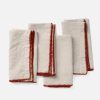 Coyuchi Olivos Embroidered Organic Linen Napkins