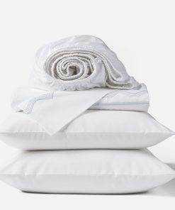 Coyuchi Vista Embroidered Organic Percale Sheet Set