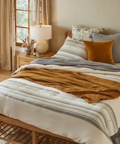 Coyuchi Coyuchi + Rejuvenation Inyo Organic Dobby Duvet Cover - Renewed