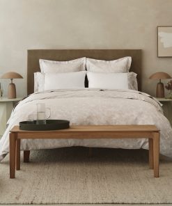 Coyuchi Heritage Organic Percale Jacquard Duvet Set
