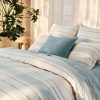 Coyuchi Rippled Stripe Organic Duvet Set