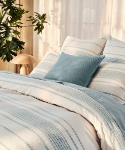 Coyuchi Rippled Stripe Organic Duvet Set