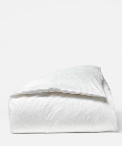 Coyuchi Heritage Organic Percale Jacquard Duvet Cover